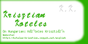 krisztian koteles business card